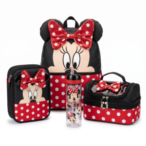 Smiggle Backpack - Red Minnie - Size 15 - 4 Pieces Bundle