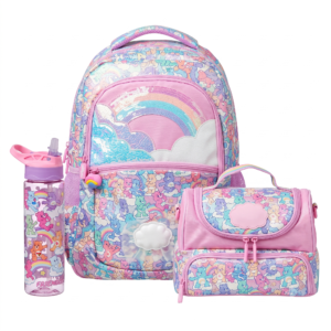 Smiggle Backpack - Care Bears - Size 17 - 3 Pieces Bundle
