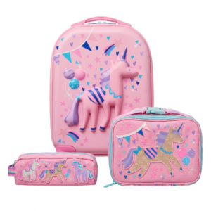 Smiggle Backpack - Unicorn Trolley - Size 15 - 3 Pieces Bundle