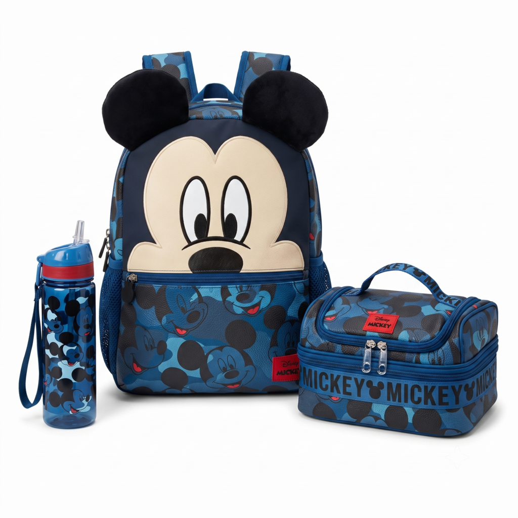 Smiggle Backpack - Mickey - Size 15 - 3 Pieces Bundle