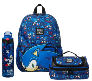 Smiggle Backpack - Sonic - Size 15 - 3 Pieces Bundle
