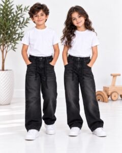 Kids Unisex Wide Leg Jeans